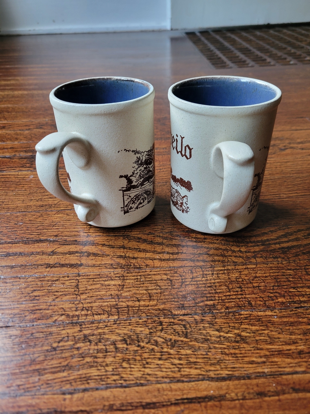 Laugharne Pottery Llandeilo Handmade Stoneware Mug Vintage Set Of 2 Rustic - Picture 8 of 17